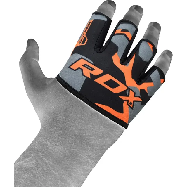RDX 4O Impugnature sollevamento pesi arancione camo