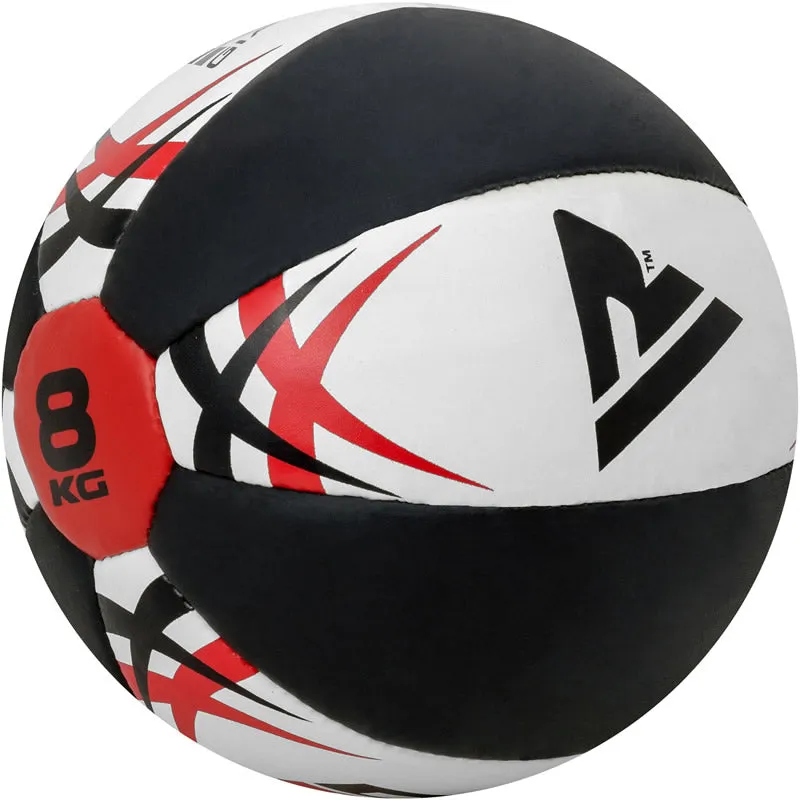 RDX KM Palla Medica 5 kg Bianco Nero Pelle