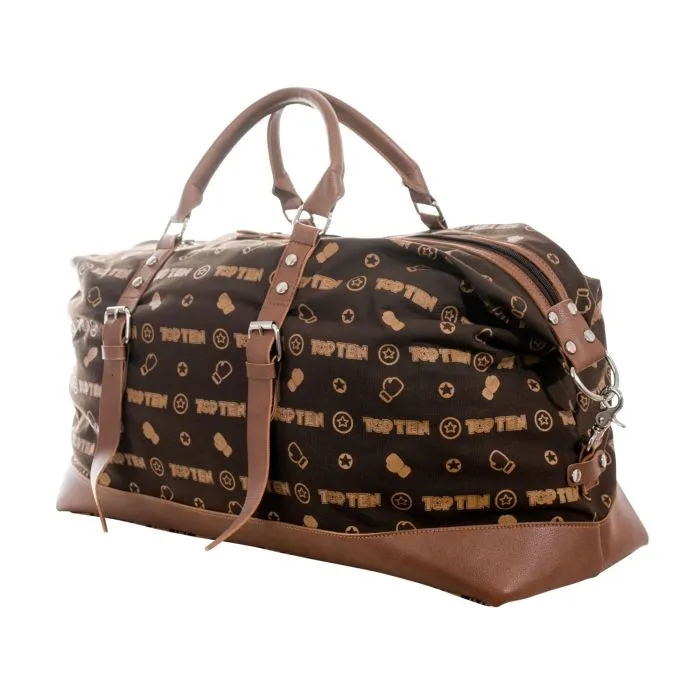 TOP TEN Weekender borsone marrone 60 cm cotone