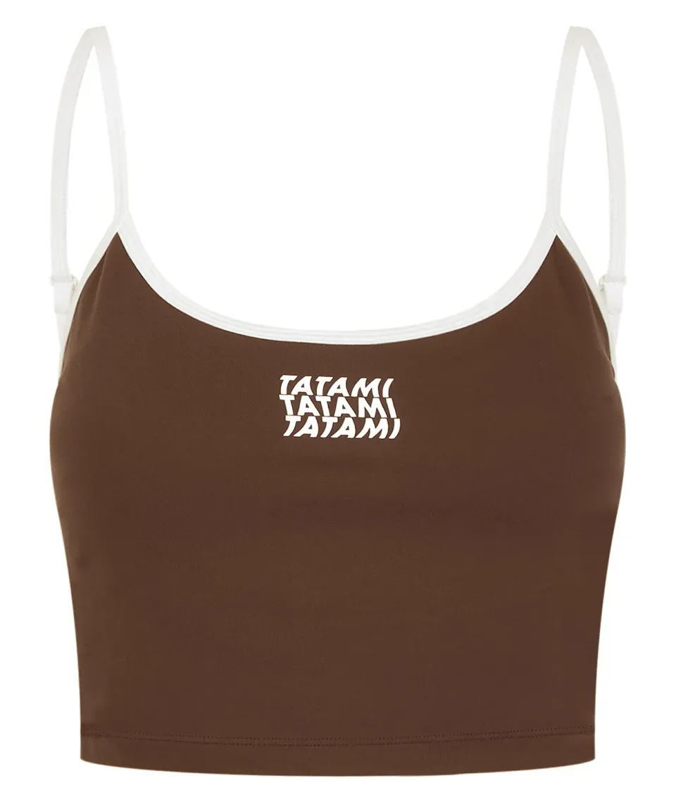 Tatami Fightwear Ladies Contour Training Vest canotta marrone con reggiseno