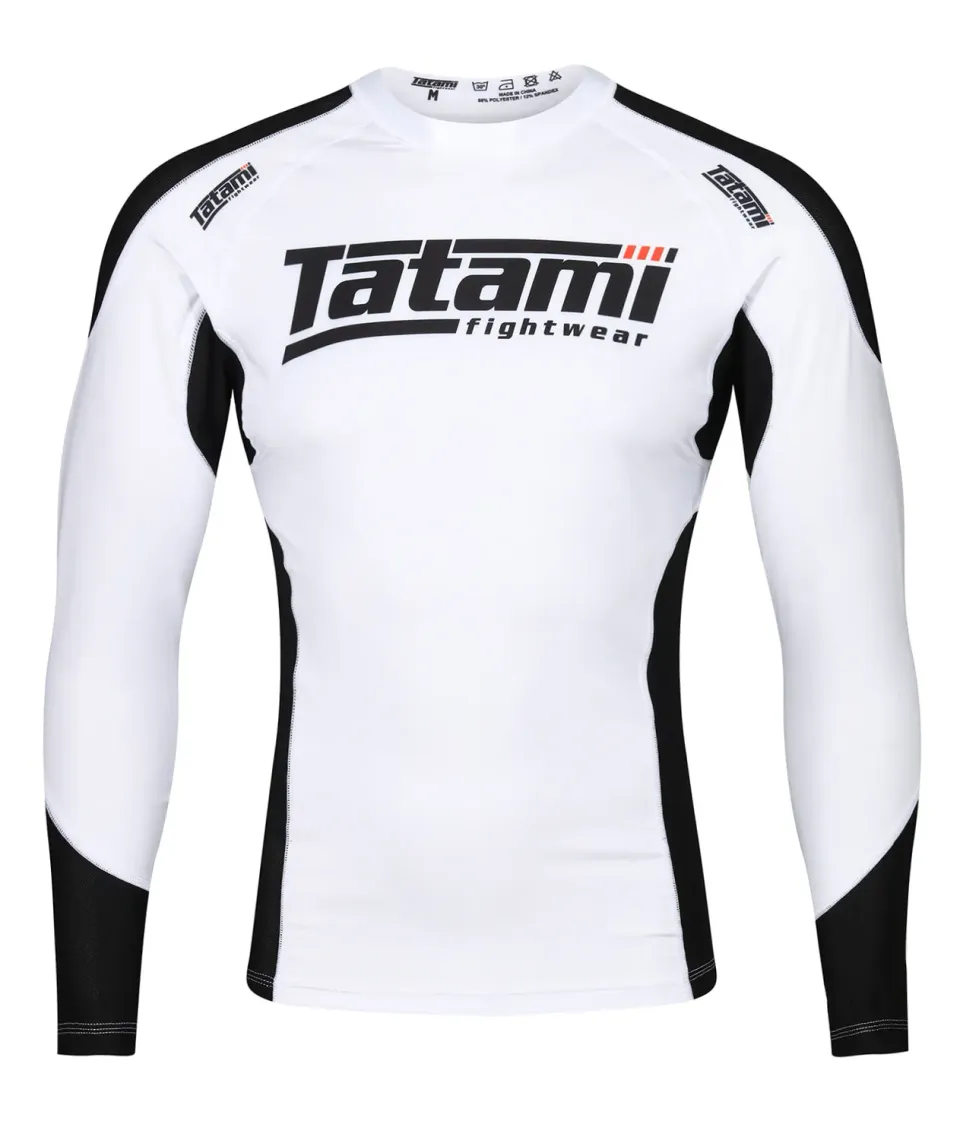 Tatami Technical Rash Guard Maniche Lunghe Bianca Traspirante