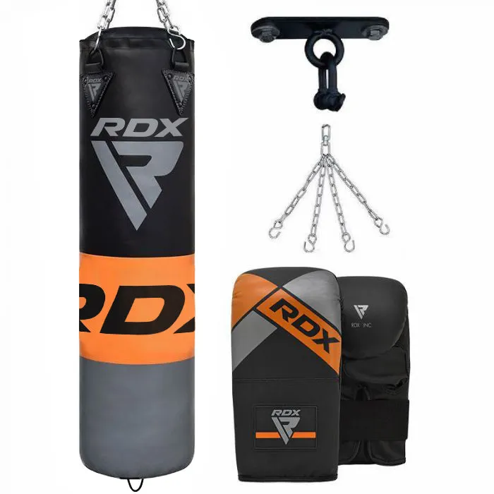 RDX F12 Sacco Boxe 4ft Set 4in1 con Guanti e Gancio