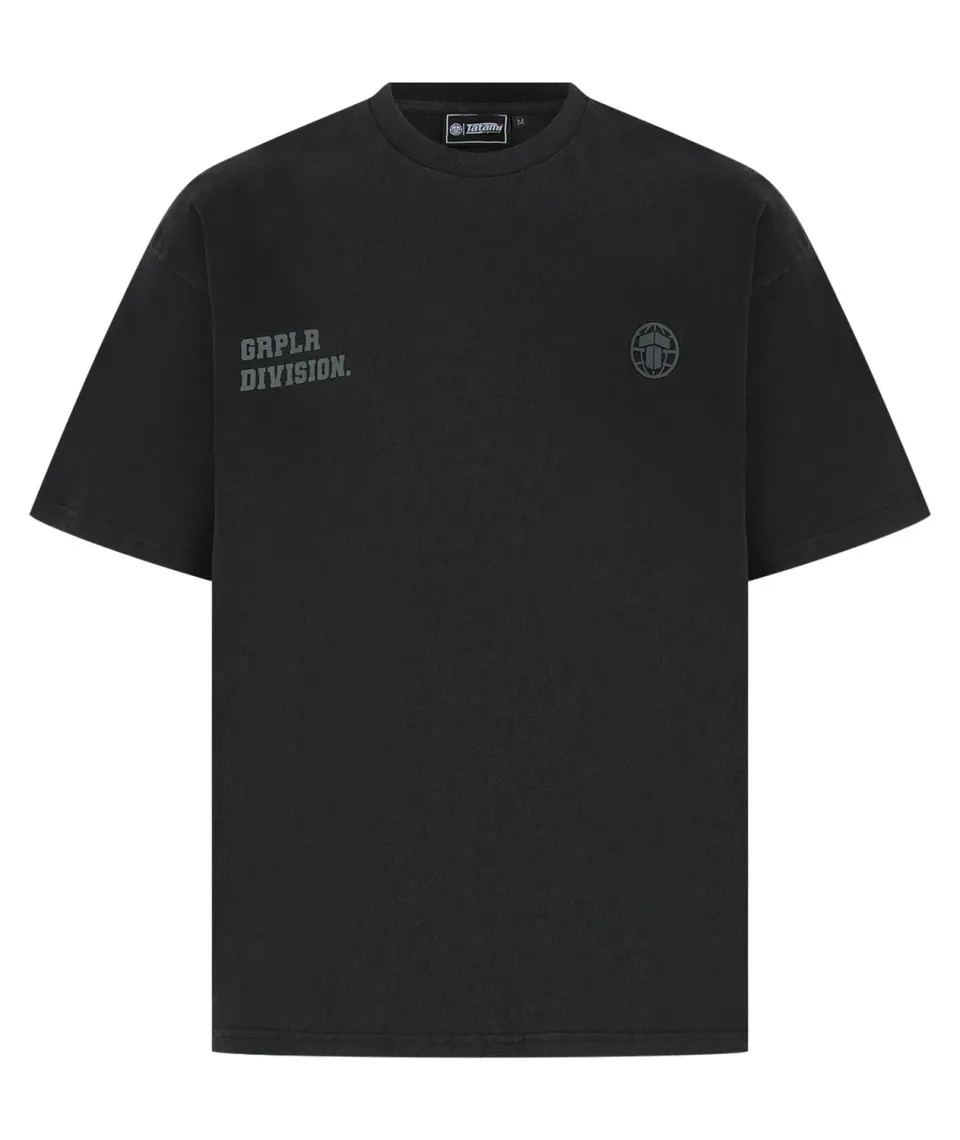 Tatami GRPLR Division Oversized T-Shirt Nera Cotone 210 g