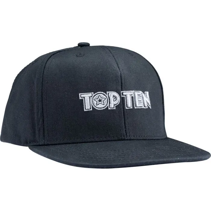 TOP TEN Snapback cappello nero cotone