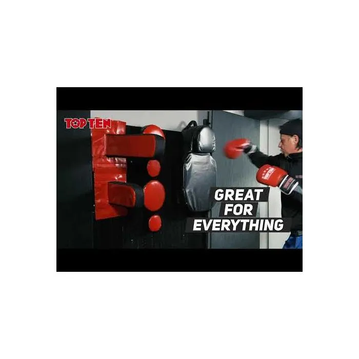 TOP TEN Power Wall Dummy Scudo Rosso-Nero PU