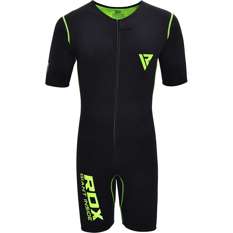 RDX 1G Tuta Sauna Neoprene Verde a Compressione