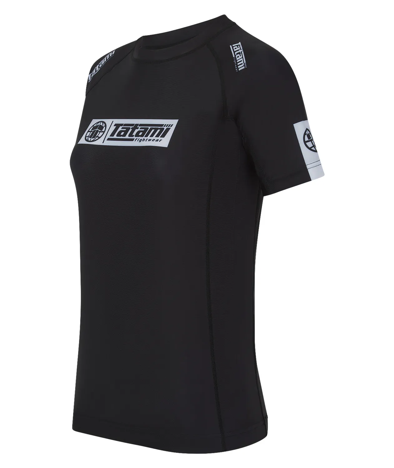 Tatami IBJJF Ranked rash guard manica corta nero cintura nera