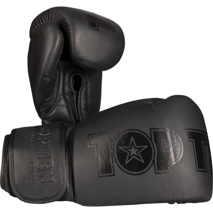 TOP TEN Black'n'Black guanti boxe pelle neri
