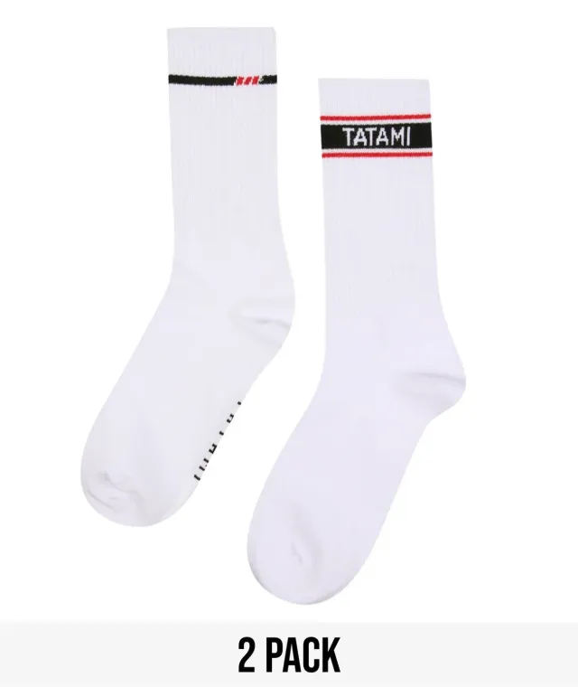 Tatami Crew Socks calzini bianchi 2 pack imbottiti