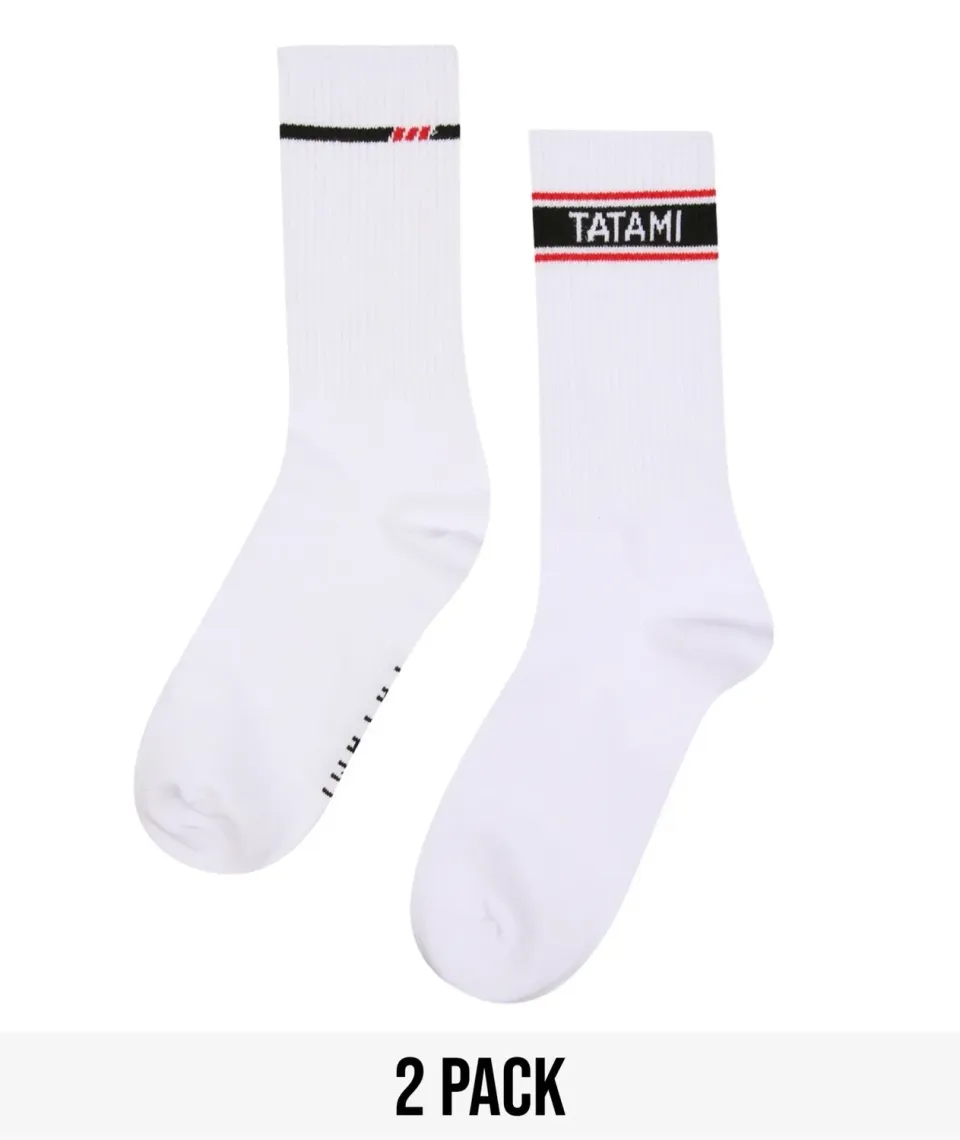 Tatami Crew Socks calzini bianchi 2 pack imbottiti