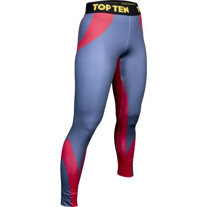 TOP TEN ITF Color Leggings allenamento elasticizzati