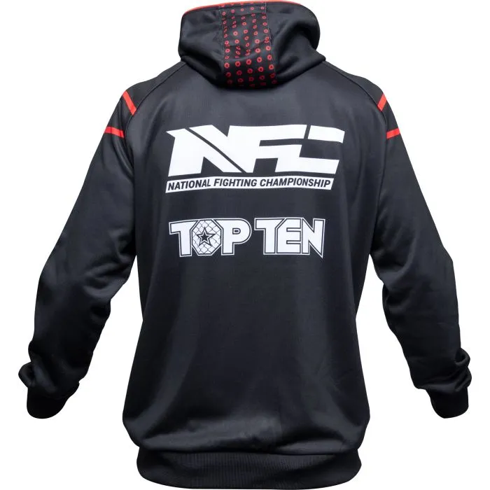 TOP TEN NFC felpa zip cappuccio poliestere
