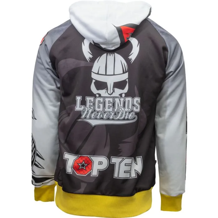 TOP TEN Vikings hoodie felpa cappuccio MMA poliestere