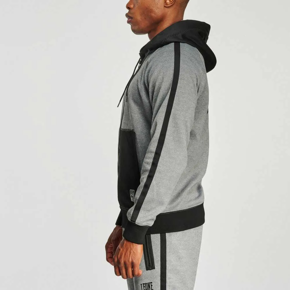Leone1947 Melange felpa uomo taglia M con cappuccio zip