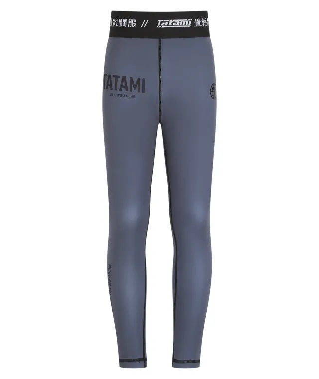 Tatami Fightwear JJ Club Leggings Grappling Bambino Grigi