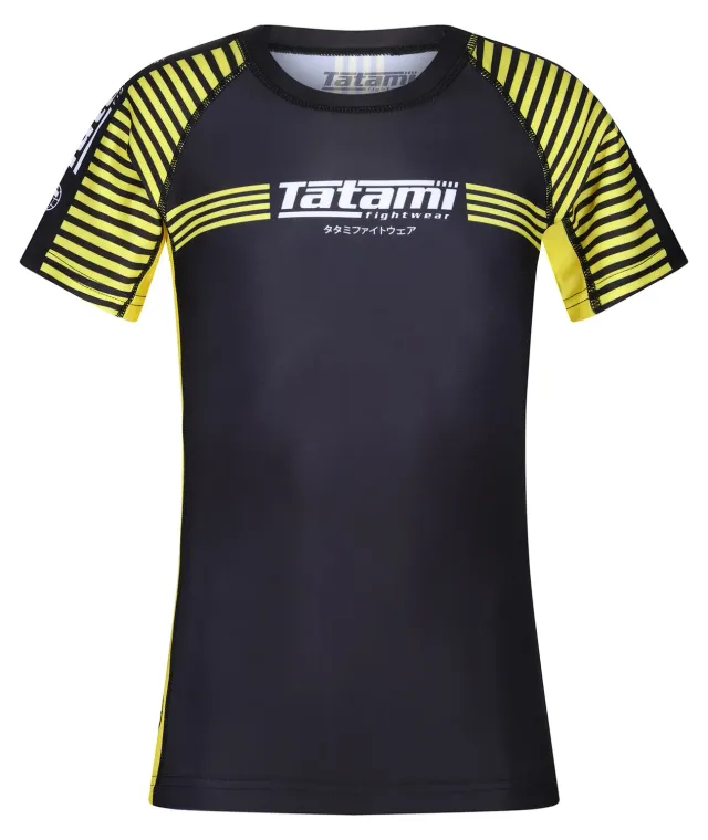 Tatami IBJJF Ranked rash guard bambino gialla maniche corte