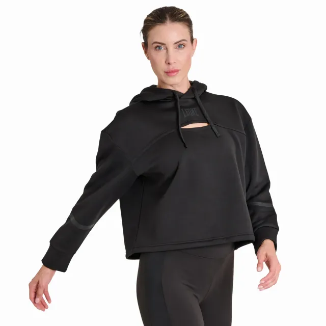 Leone 1947 Black Lion ABX354 felpa donna S corta cappuccio