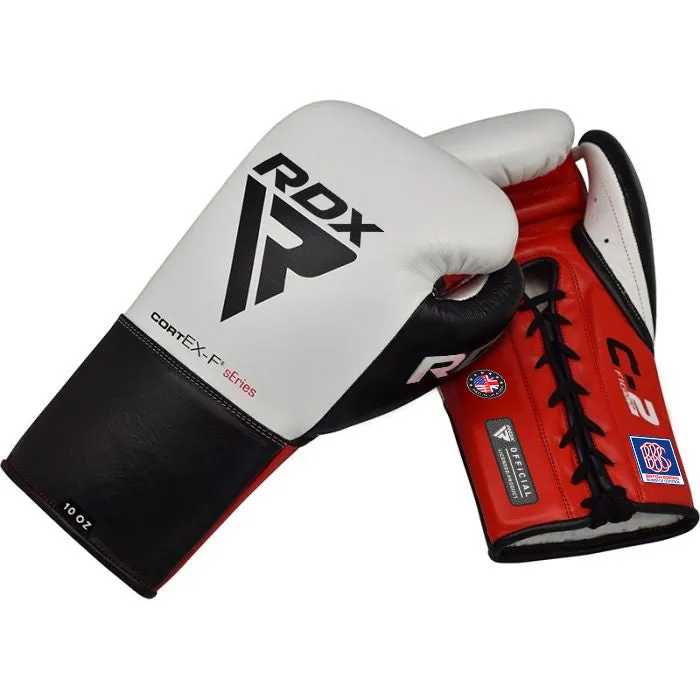 RDX C2 Fight Guantoni Boxe Pelle 10oz Rossi da Match