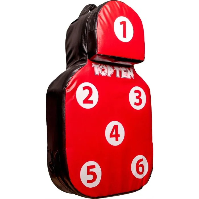 TOP TEN Power Wall Dummy Scudo Rosso-Nero PU