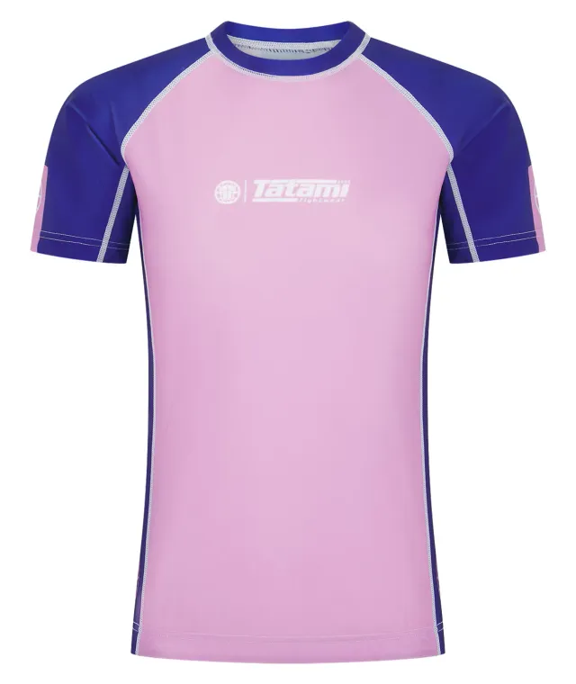 Tatami Fightwear Contrast Pink Navy rash guard donna maniche corte