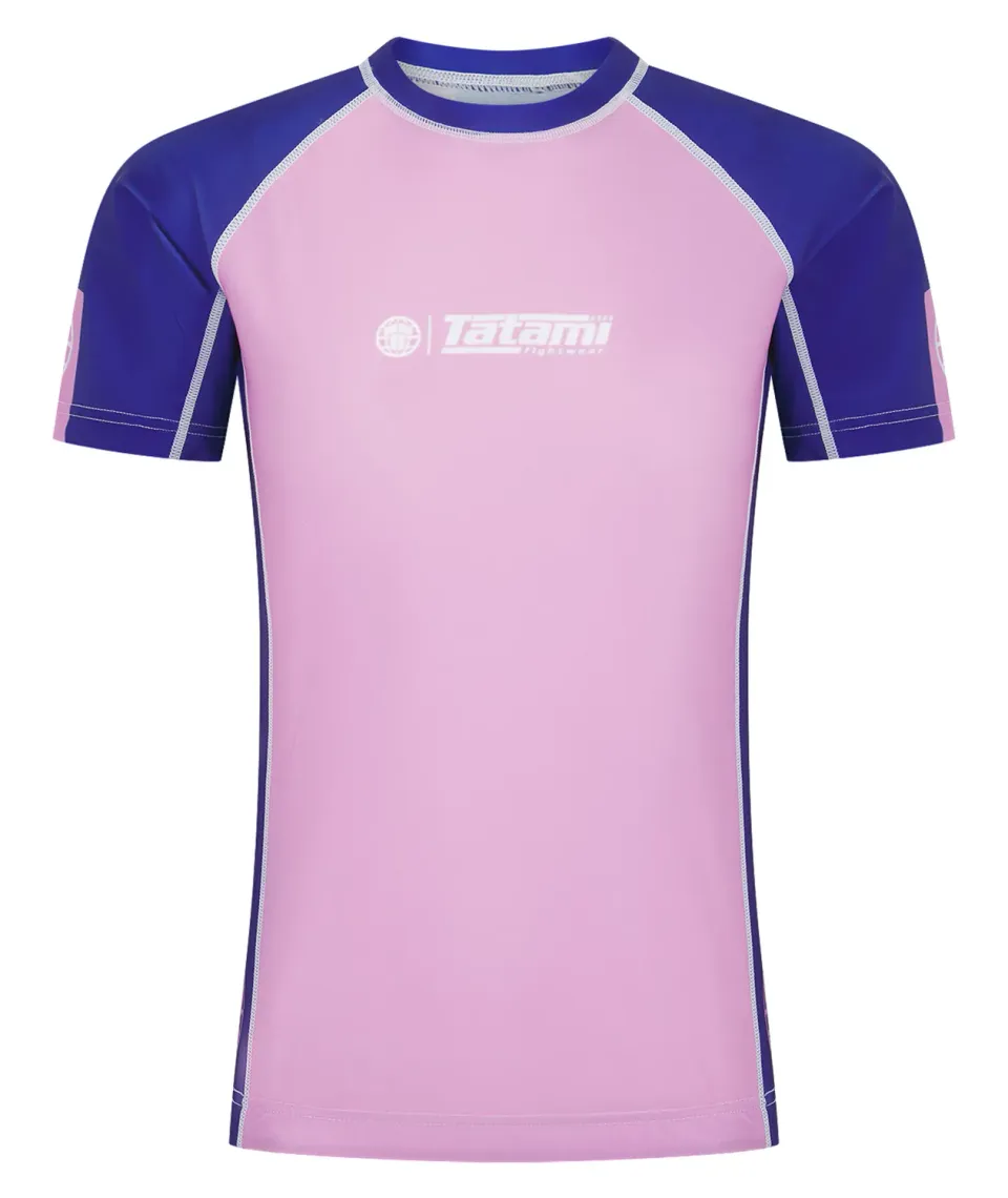 Tatami Fightwear Contrast Pink Navy rash guard donna maniche corte