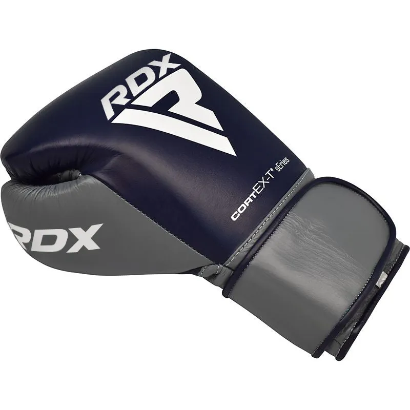 RDX C4 guanti boxe pro sparring blu pelle