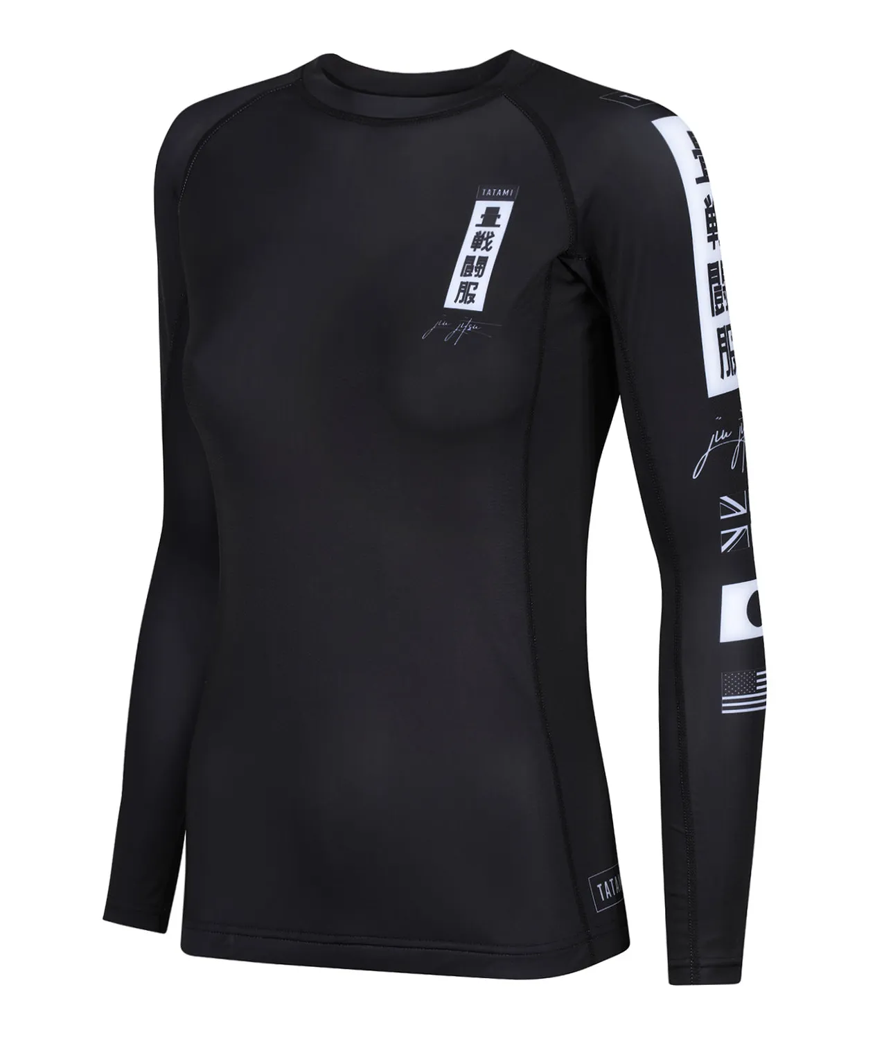 Tatami Kanagawa rash guard donna manica lunga nera