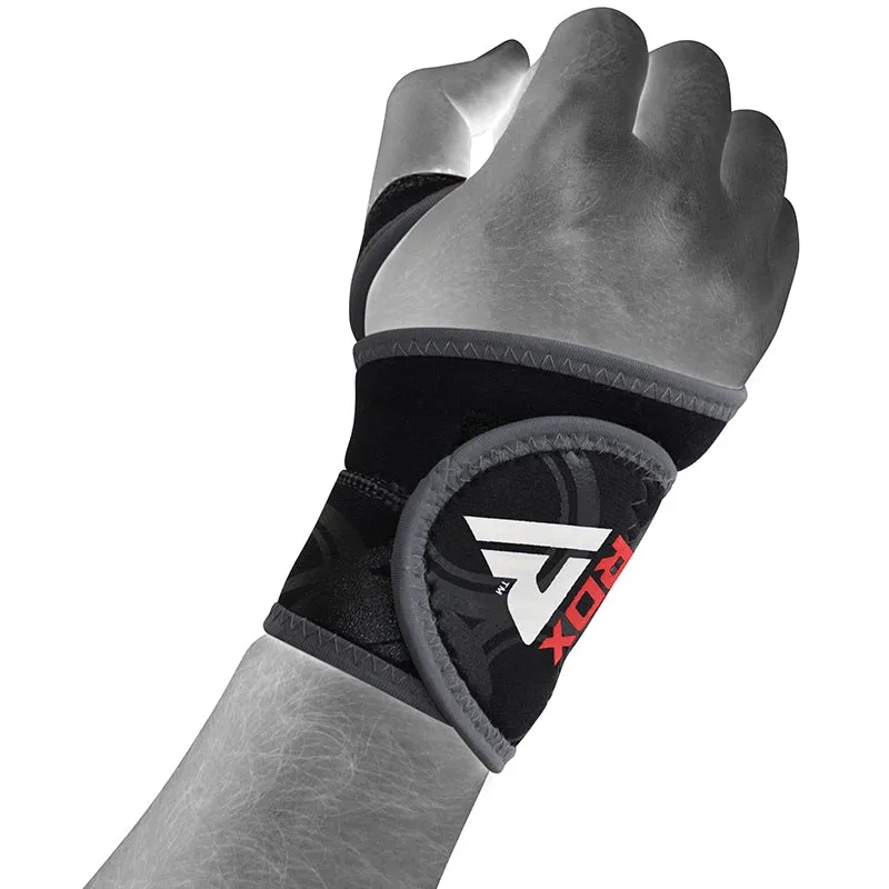 RDX R2 Polsiera Neoprene Nero Compressione Calore