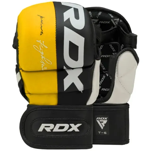 RDX T6 Guanti MMA Sparring gel palmo aperto