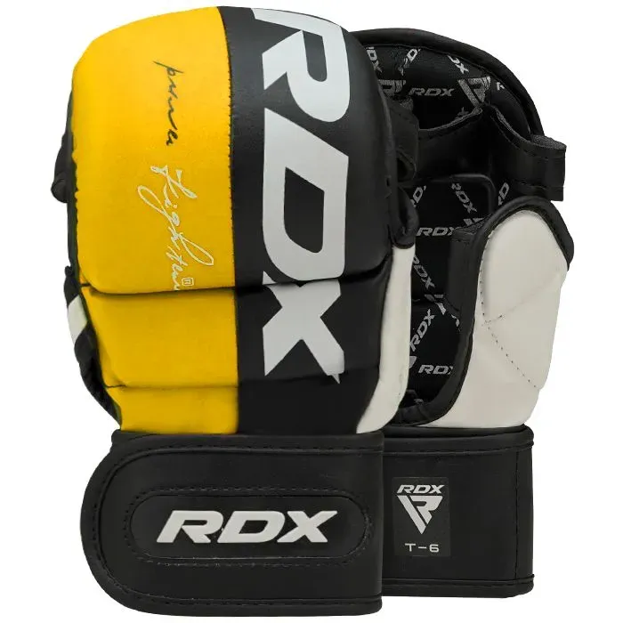 RDX T6 Guanti MMA Sparring gel palmo aperto