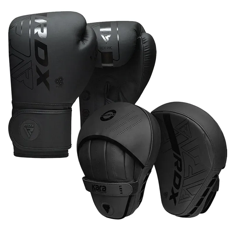 RDX F6 Kara guanti boxe kit con pao focus allenamento