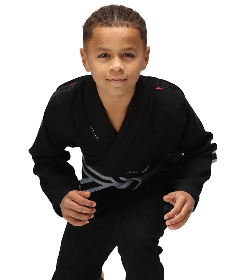 Tatami Fightwear Elements Superlite Kimono BJJ Bambino Nero Leggero