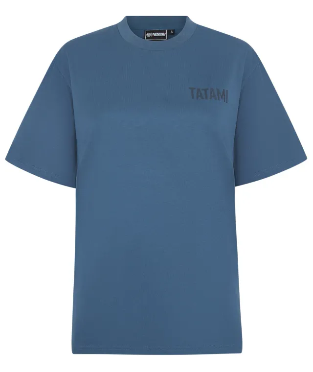 Tatami Oversized T-Shirt donna blu in cotone