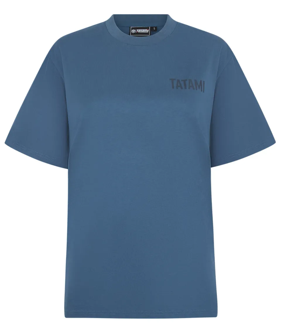 Tatami Oversized T-Shirt donna blu in cotone