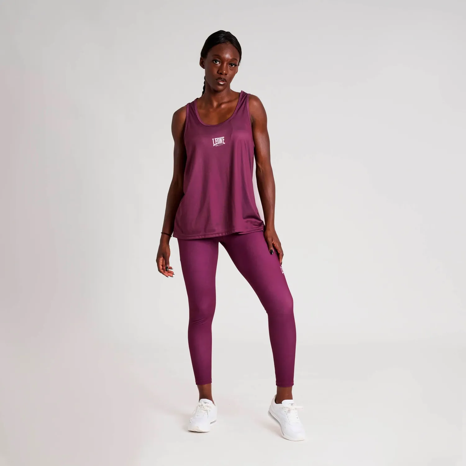 Leone1947 Logo Canotta Donna palestra fitness leggera