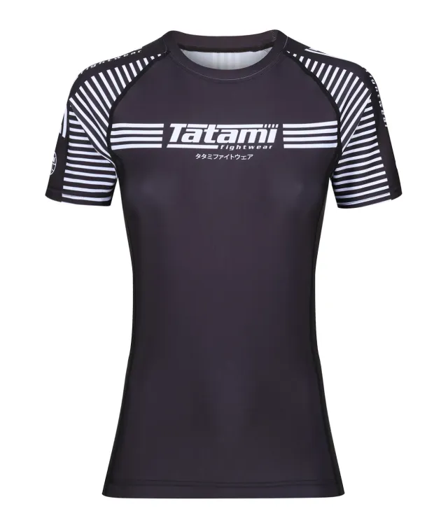 Tatami Fightwear IBJJF Ranked rash guard donna nera maniche corte