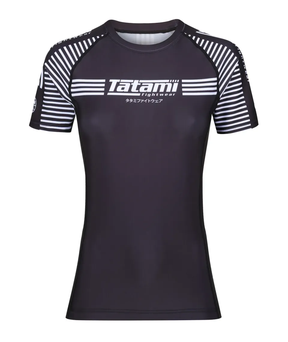 Tatami Fightwear IBJJF Ranked rash guard donna nera maniche corte