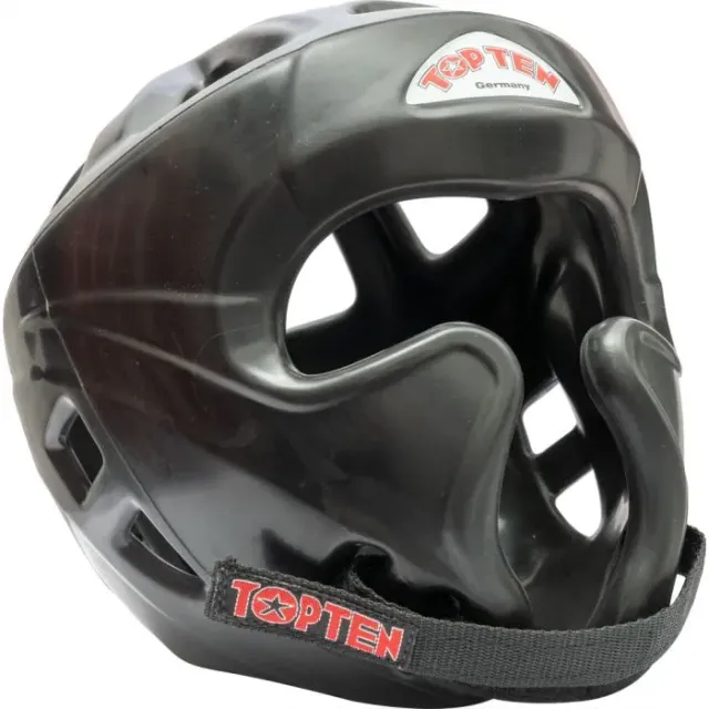 TOP TEN Training casco boxe nero M zigomi