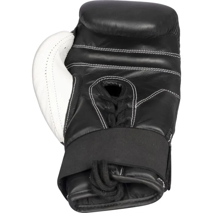 TOP TEN Pro guanti boxe pelle vera nero allenamento