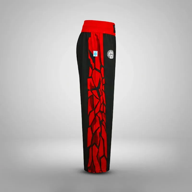 RDX Pantaloni Kickboxing Rosso Nero Traspiranti