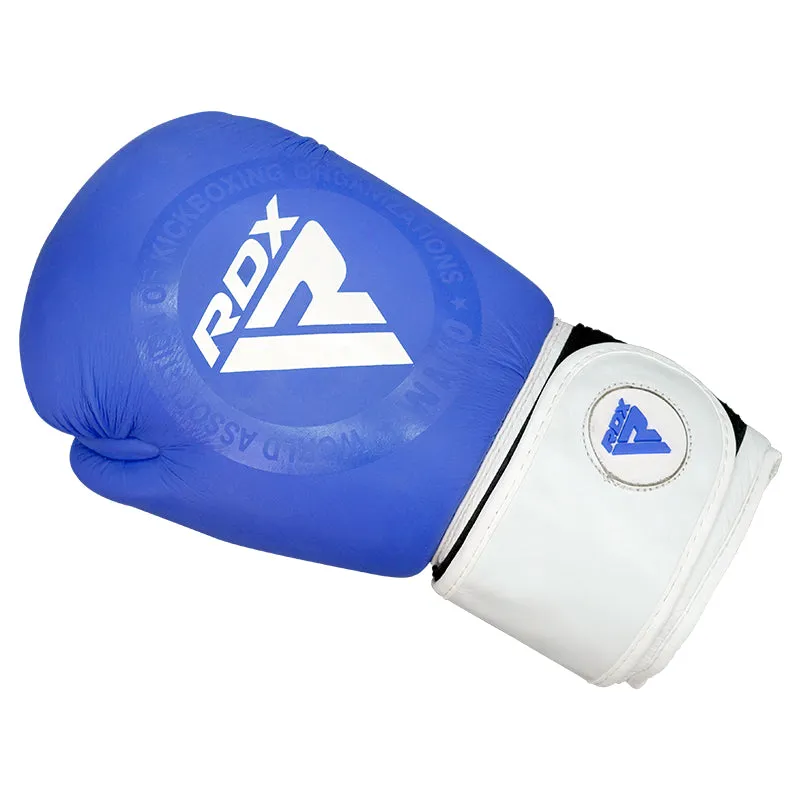 RDX T1 WAKO Guantoni Boxe Blu 14oz Pelle Vera