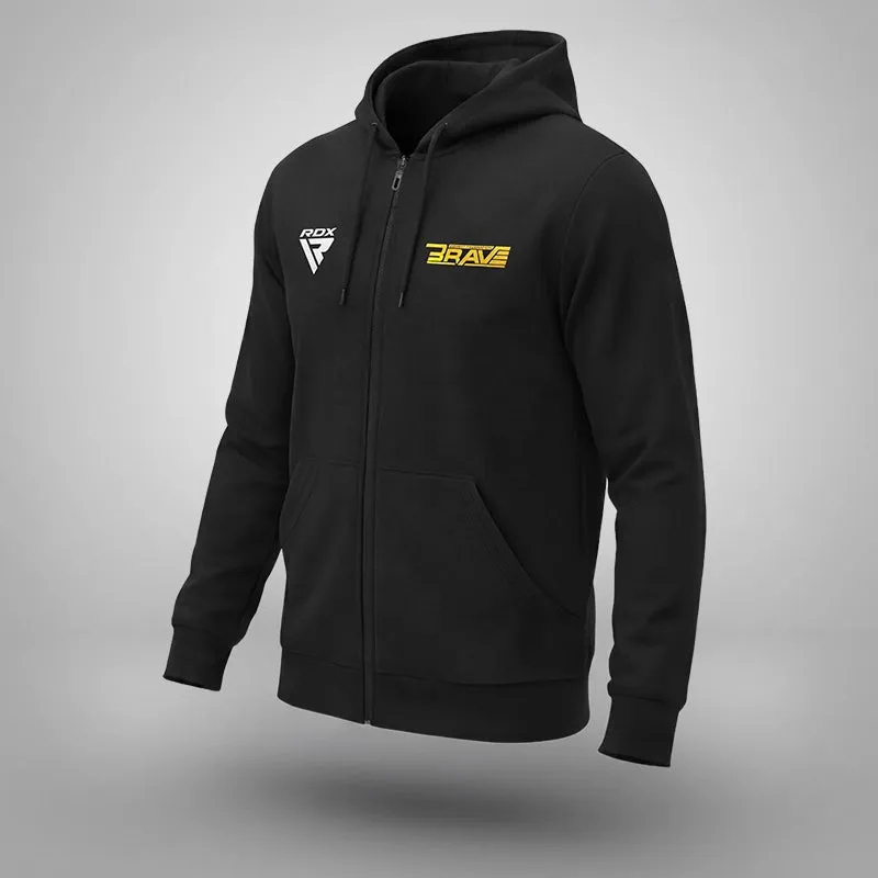 RDX Brave B1 Felpa Cappuccio Nera in Cotone