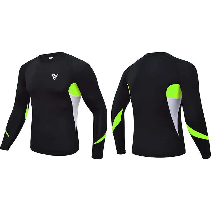 RDX L3 rash guard maniche lunghe compressione MMA