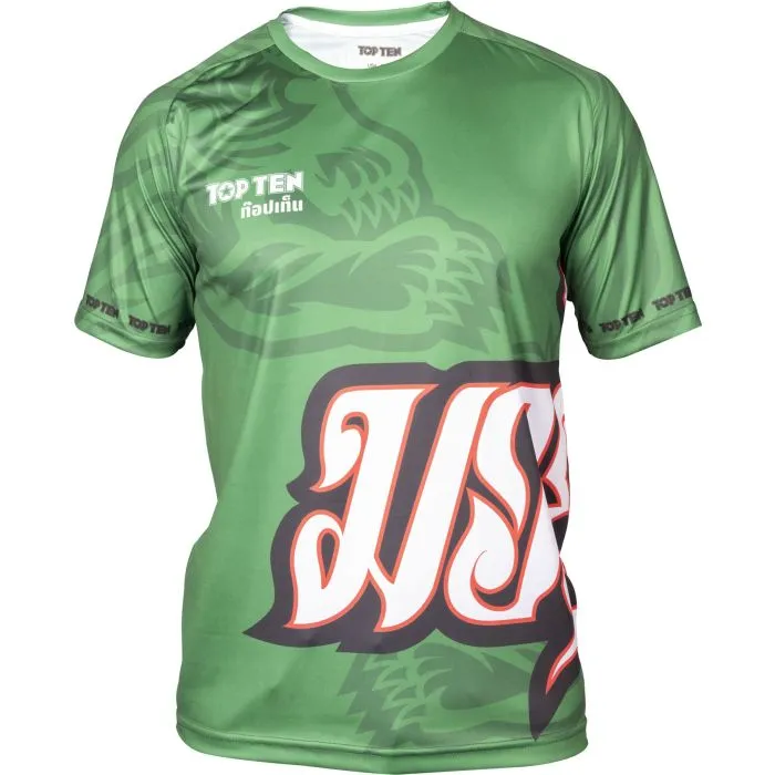 TOP TEN Signet Patcharee maglietta muay thai 100% poliestere