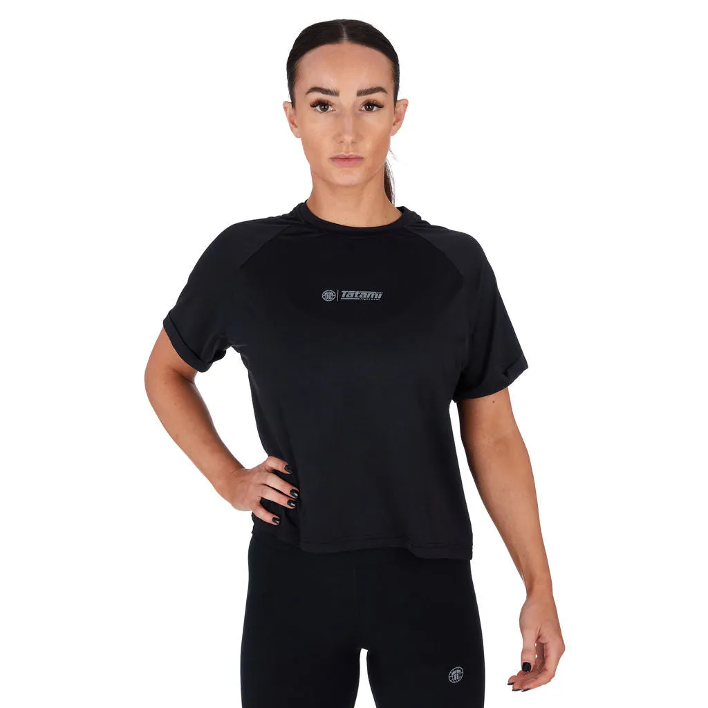 Tatami Fusion DryFit T-Shirt Maglietta Donna Nera Elasticizzata