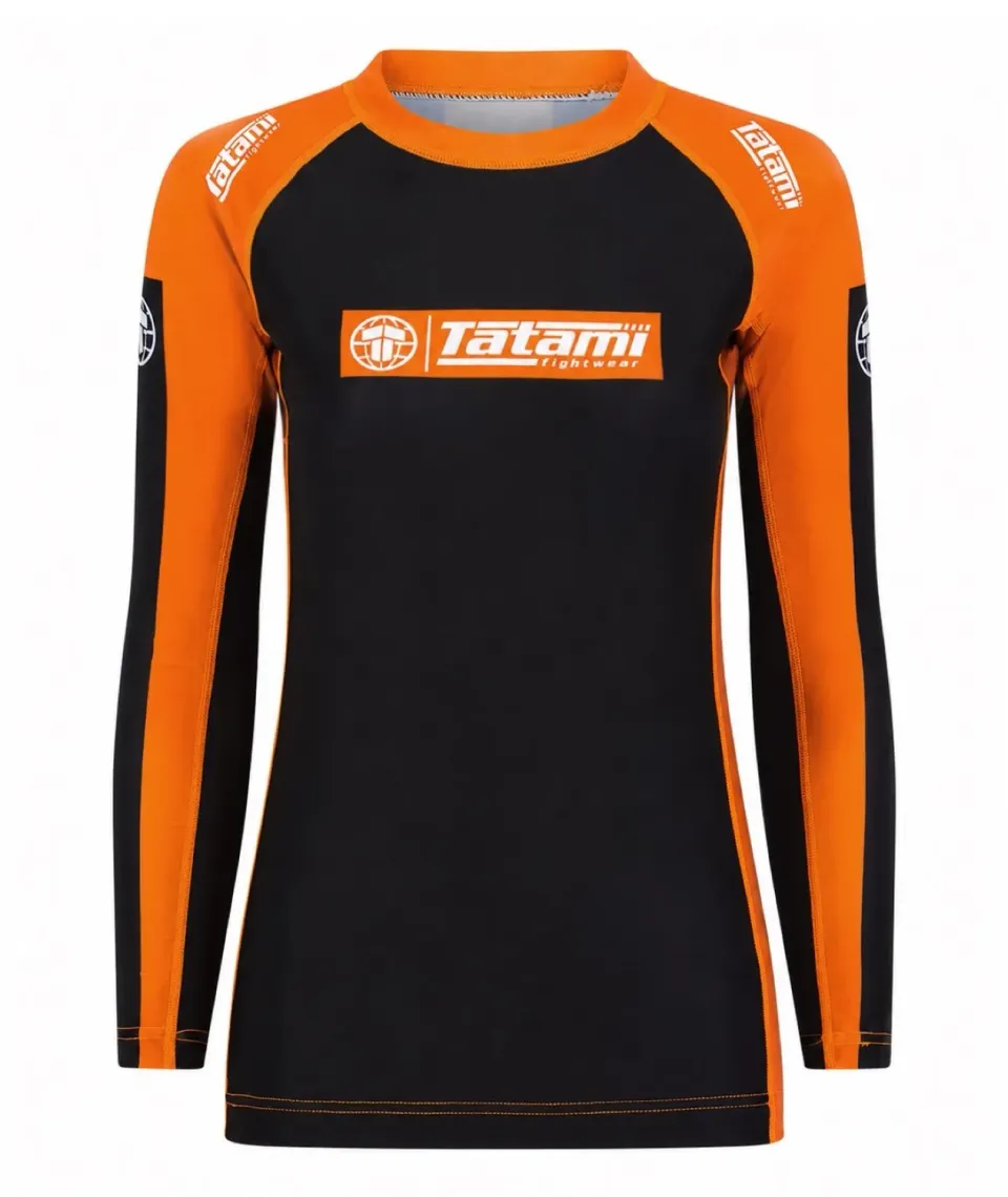 Tatami IBJJF Ranked Rash Guard arancione donna ML