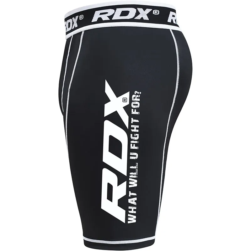 RDX X14B pantaloncini compressione neri antimicrobici