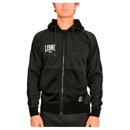 Leone1947 Melange Felpa con Cappuccio 2XL con Zip
