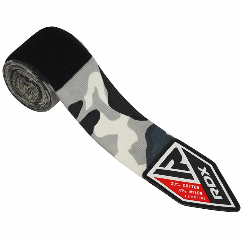 RDX RC Fasce Boxe Elastiche 4,5m Camo Grey