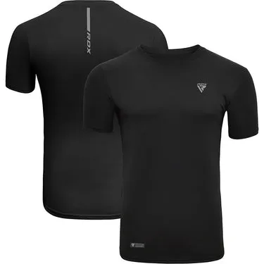 RDX T2 maglietta palestra nera traspirante